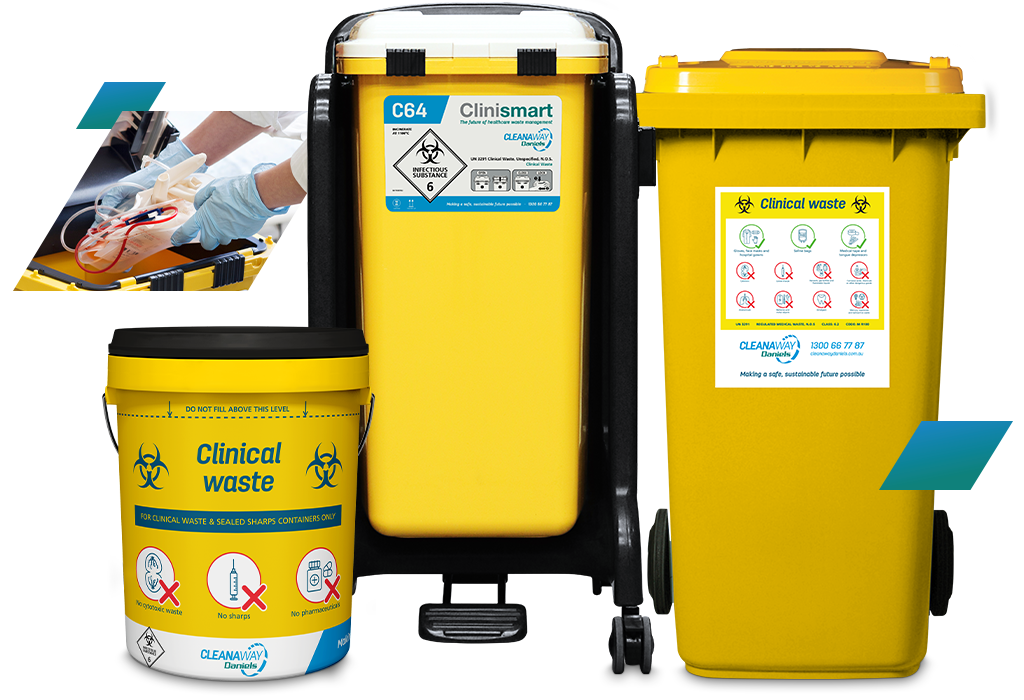Cleanaway Daniels Clinismart clinical waste bins and containers 
